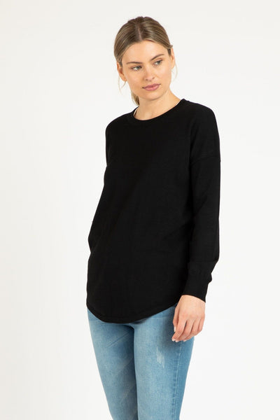 Betty Basics Sophie Knit Jumper in Black - Hey Sara