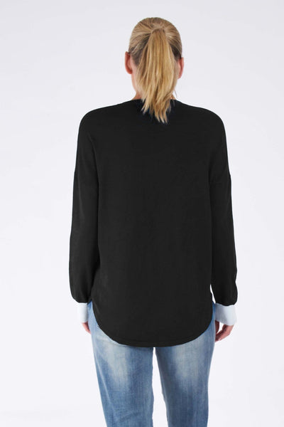 Betty Basics Sophie Knit Jumper in Black Star - Hey Sara