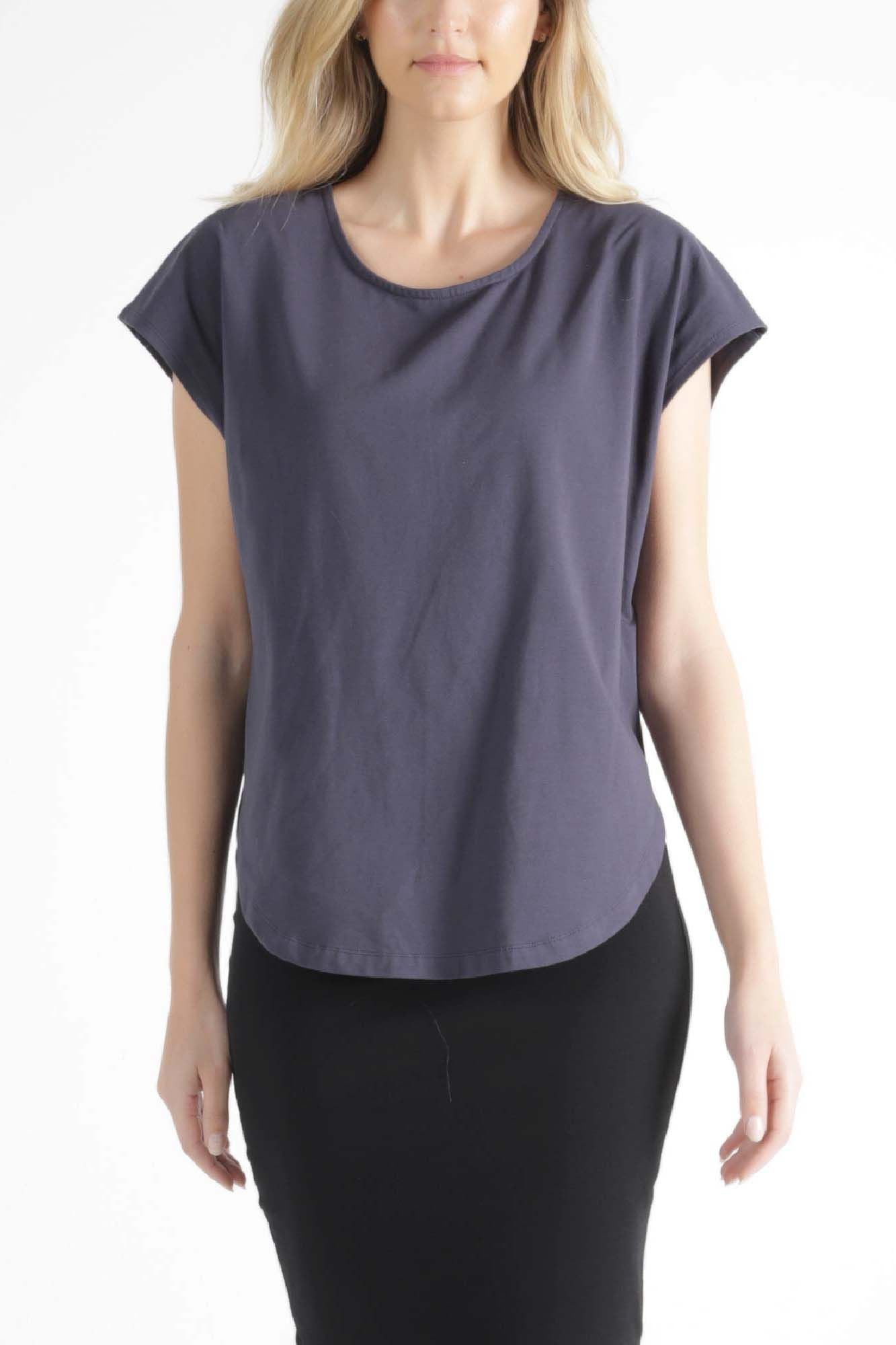 Betty Basics Tulip Top in Blue Stone - Hey Sara
