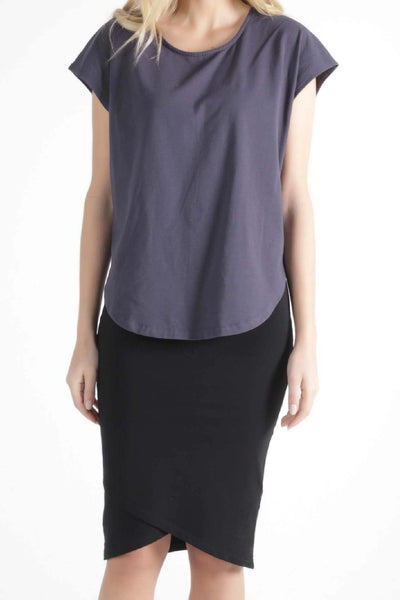Betty Basics Tulip Top in Blue Stone - Hey Sara