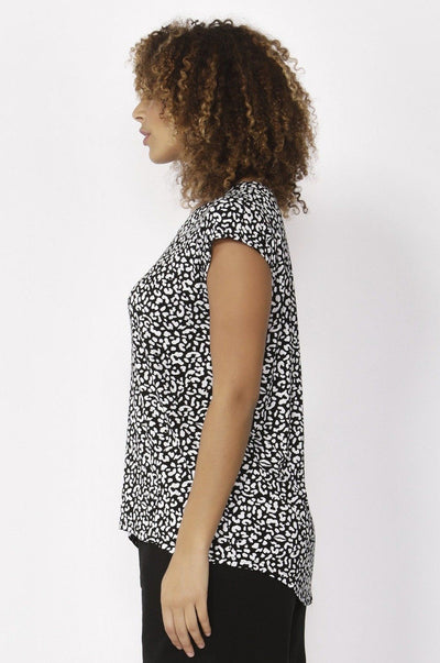 Betty Basics Zadar Tee in Brush Print - Hey Sara