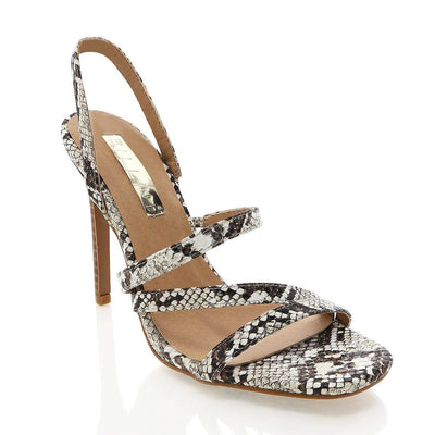 Billini Ballari Stiletto Heel in Cream Snake - Hey Sara