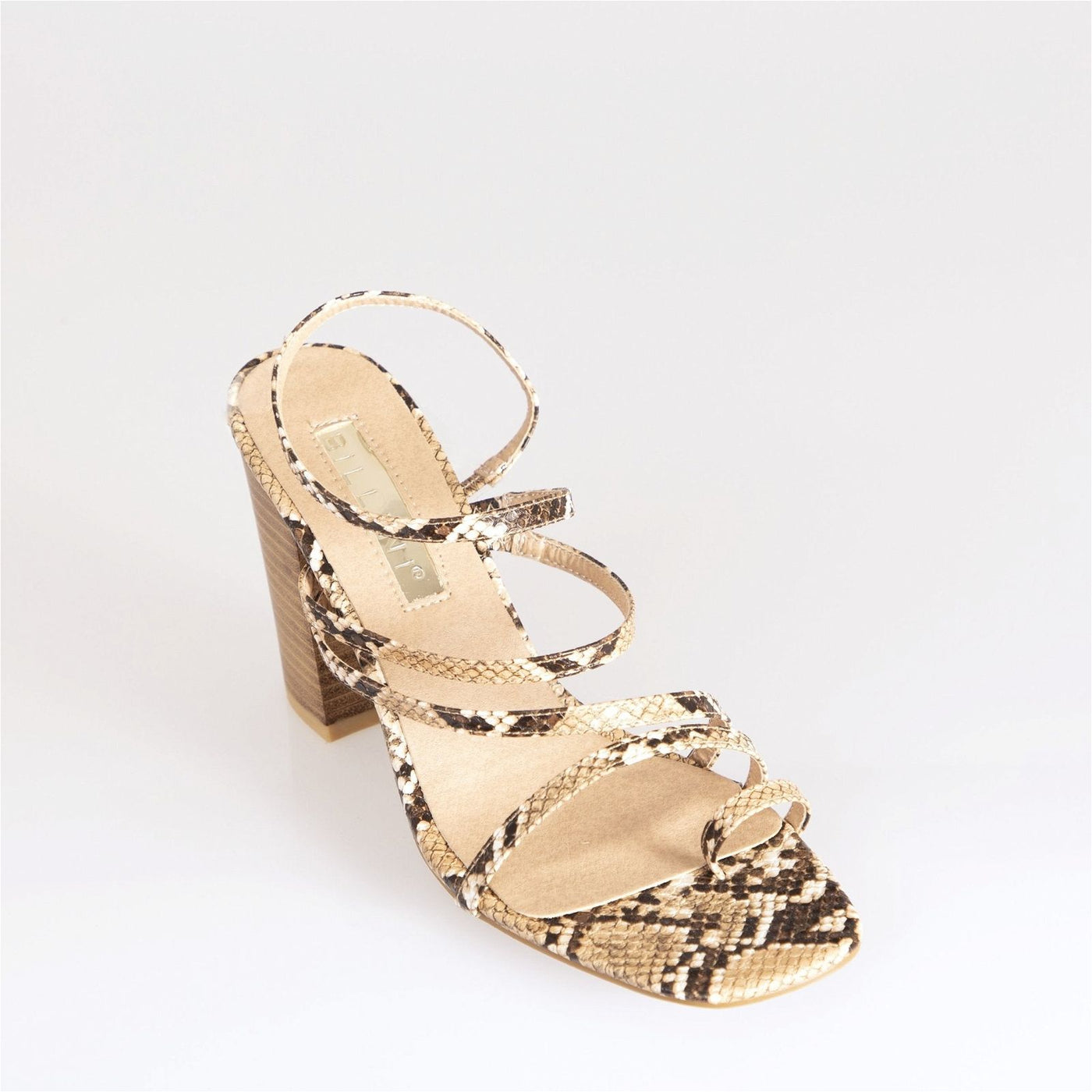 Billini Hattie Block Heel in Camel Snake - Hey Sara