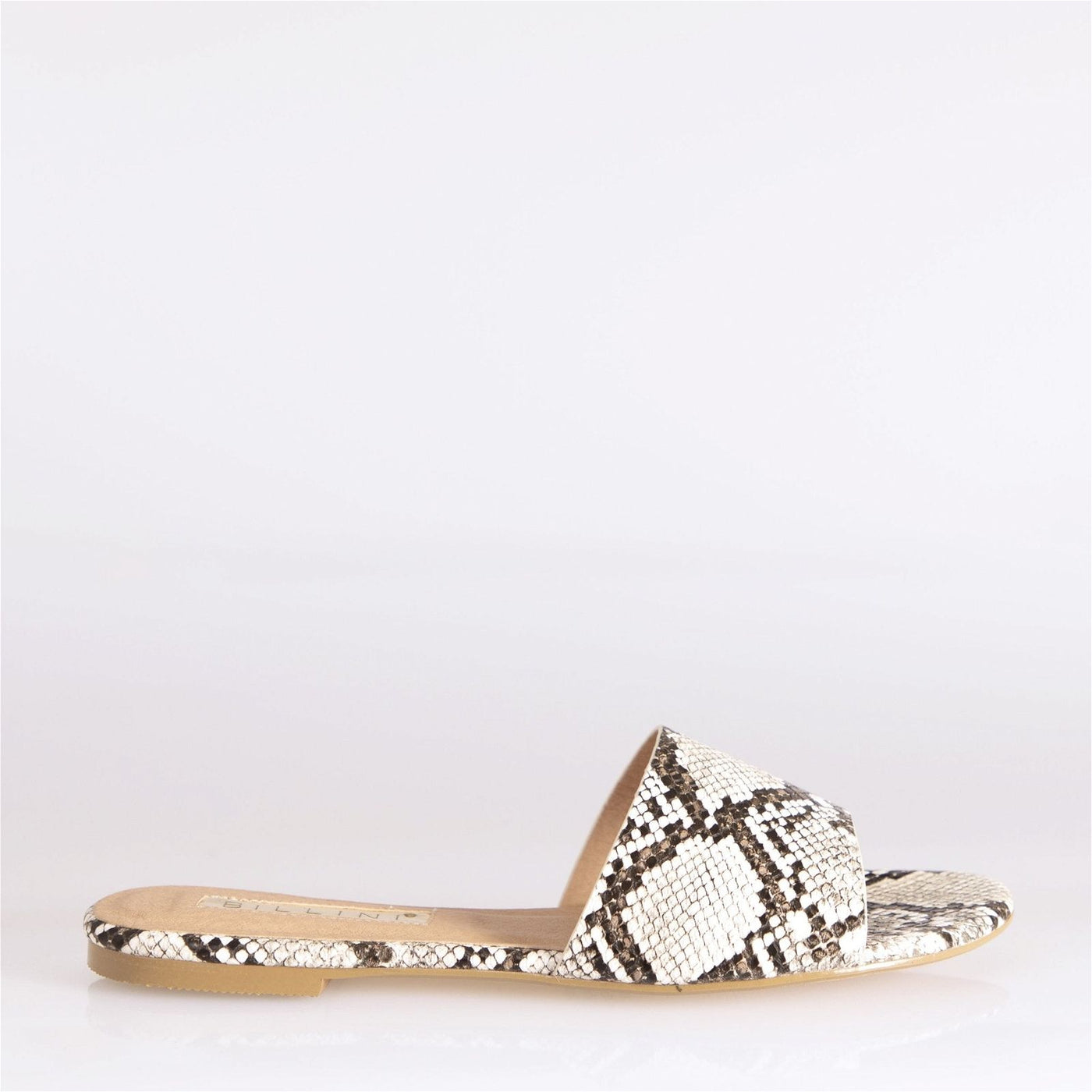 Billini Ipanema Slide in Cream Snake - Hey Sara