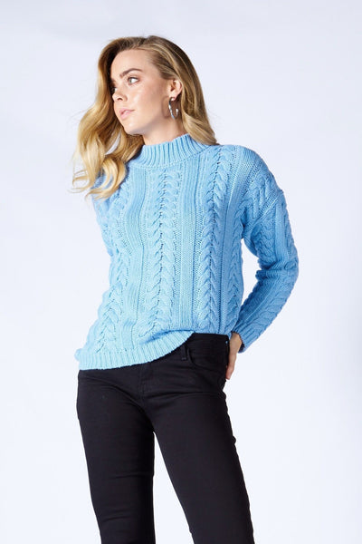 Fate + Becker Be With Me Jumper in Blue - Hey Sara