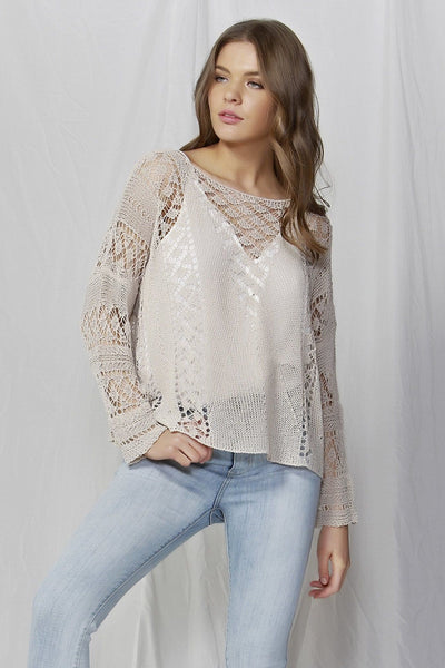 Fate + Becker Covent Garden Knit Top in Ecru - Hey Sara