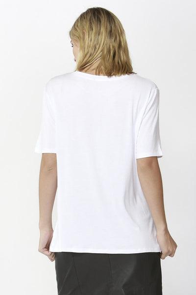 Fate + Becker Eden Tee in Pearl White - Hey Sara