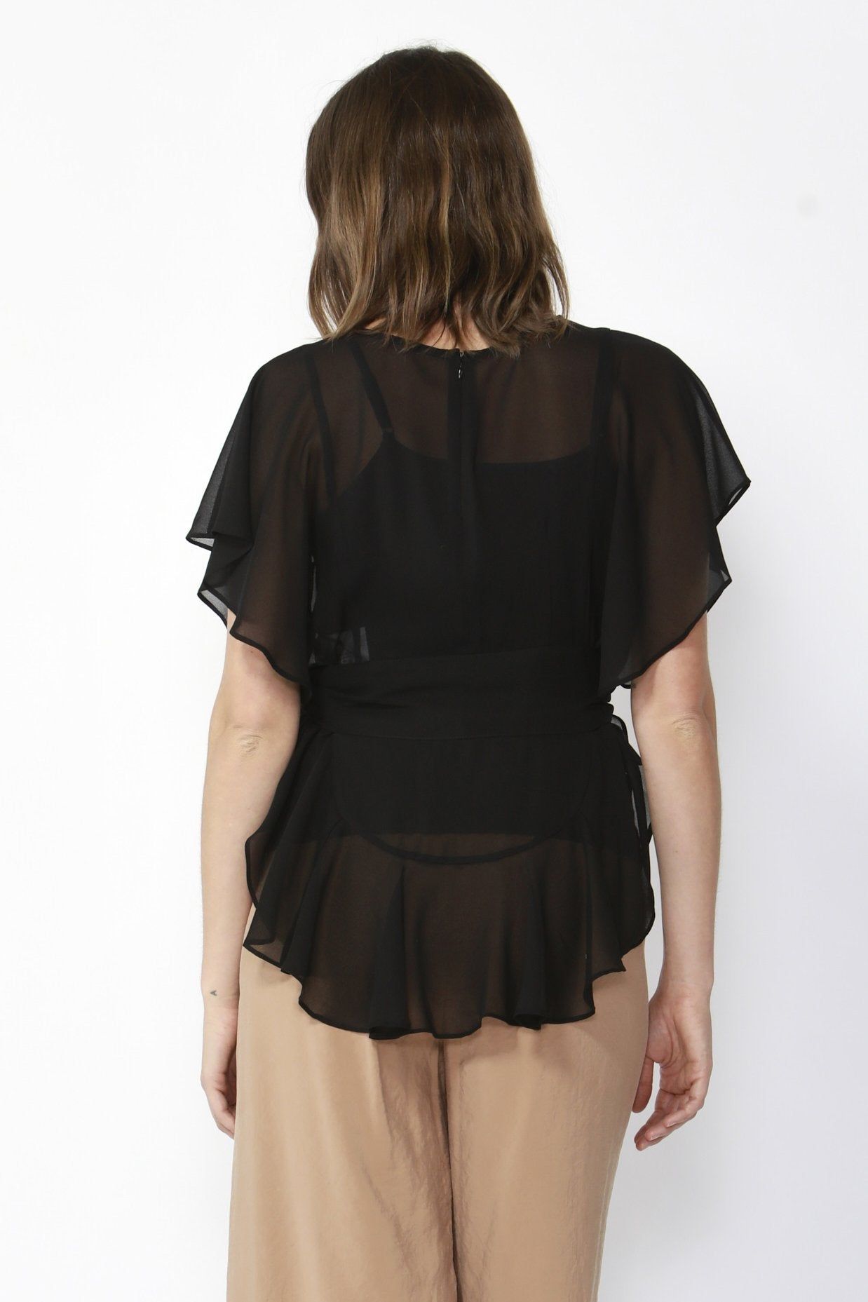 Fate + Becker Free Love Sheer Blouse in Black - Hey Sara