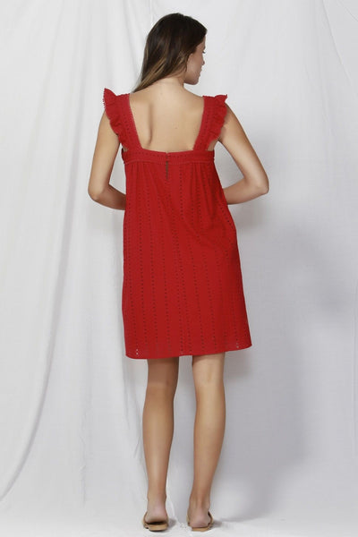 Fate + Becker Here It Comes Shift Dress in Red - Hey Sara