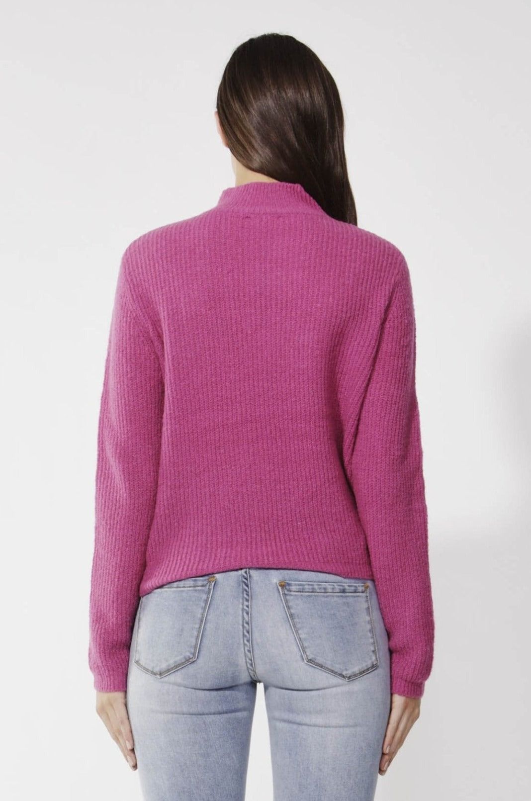 Fate + Becker Marty Turtleneck Knit Jumper in Boysenberry - Hey Sara