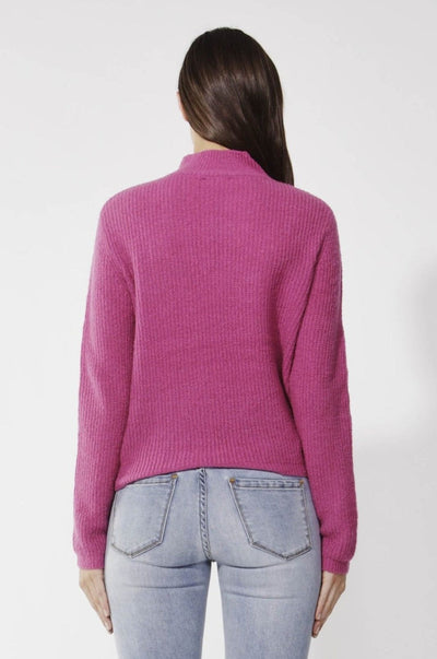 Fate + Becker Marty Turtleneck Knit Jumper in Boysenberry - Hey Sara